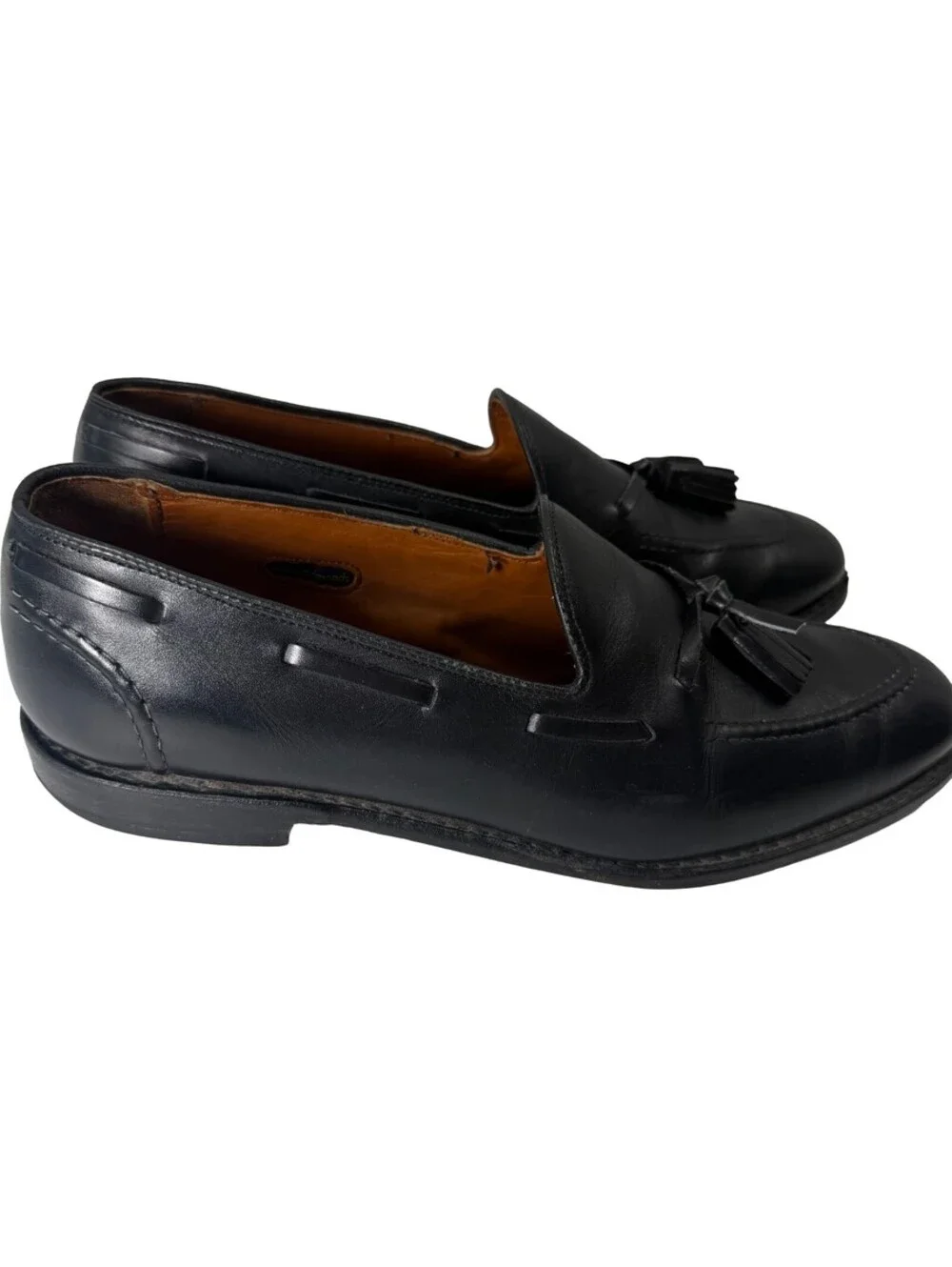 Allen Edmonds Acheson Black Leather Tassel Loafers Slip-On Dress Shoes Mens 10D